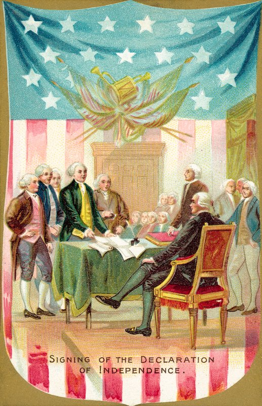 Signing of the Declaration of Independence by American School