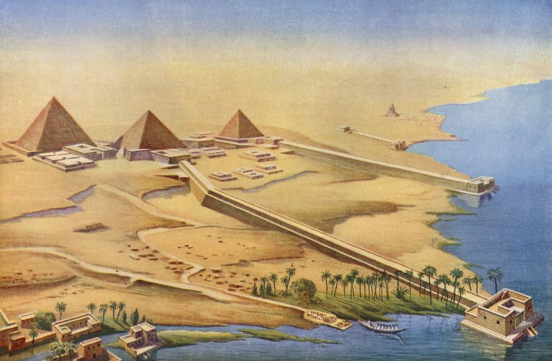 Reconstruction of the Three Pyramids at Abusir by English School
