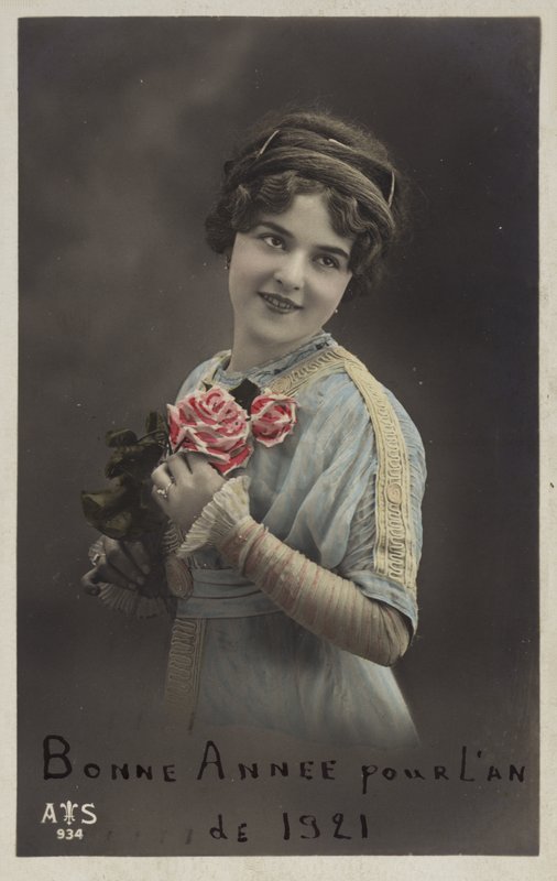 Girl Holding Roses by French Photographer