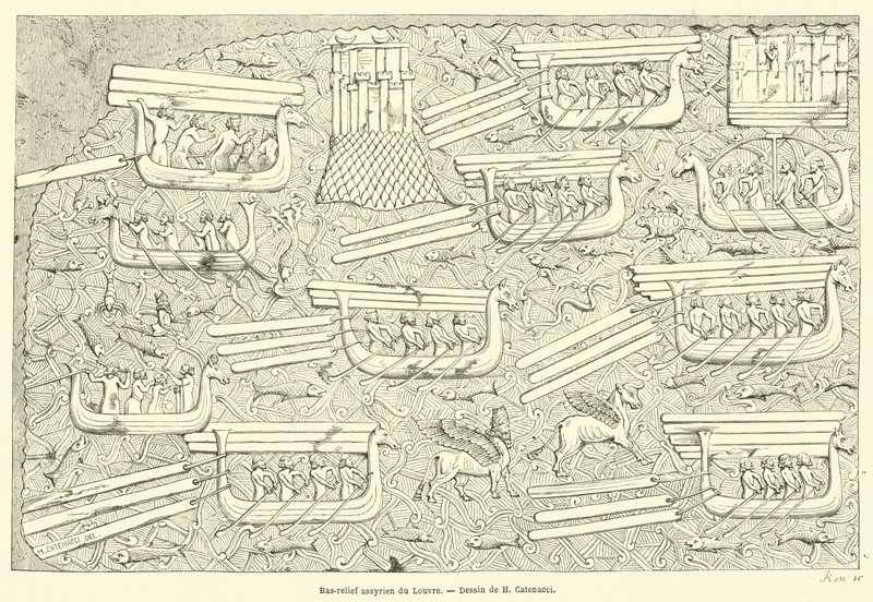 Assyrian Bas-Relief from the Louvre by French School
