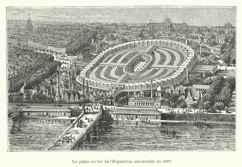 The Iron Palace of the 1867 Universal Exposition by French School
