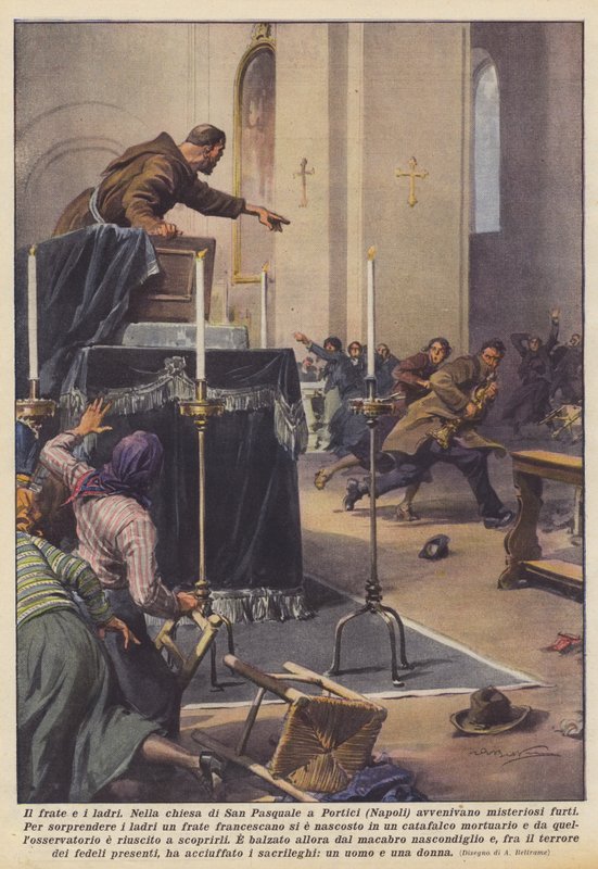 The Monk and the Thieves by Achille Beltrame