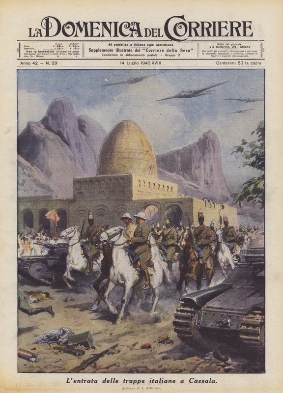 The Entry of Italian Troops into Cassala by Achille Beltrame