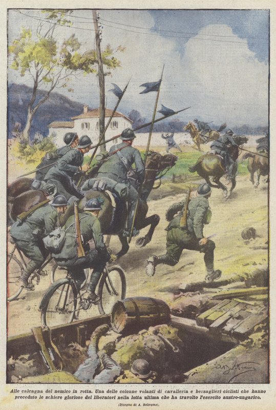 On the Heels of the Defeated Enemy by Achille Beltrame