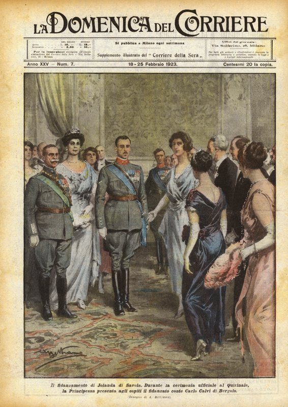 The Engagement of Jolanda of Savoy by Achille Beltrame