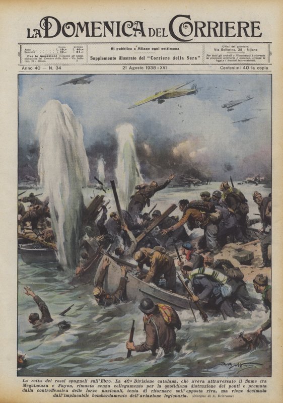 The Rout of the Spanish Reds on the Ebro by Achille Beltrame