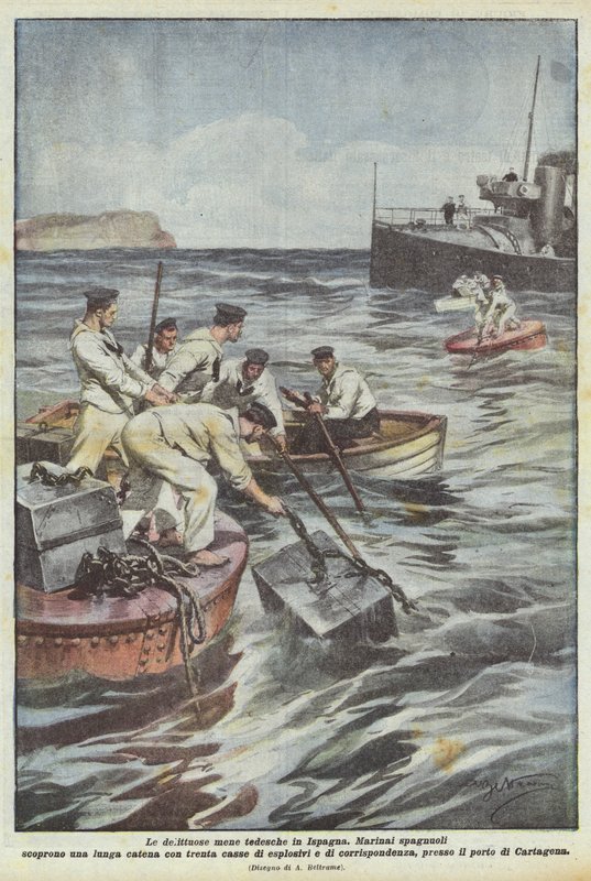 The Criminal German Maneuvers in Spain by Achille Beltrame