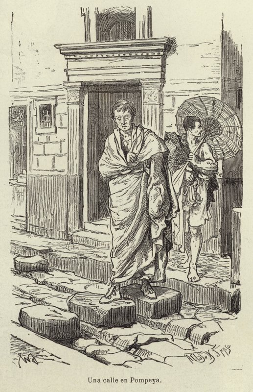 A street in Pompeii by Adolf Closs