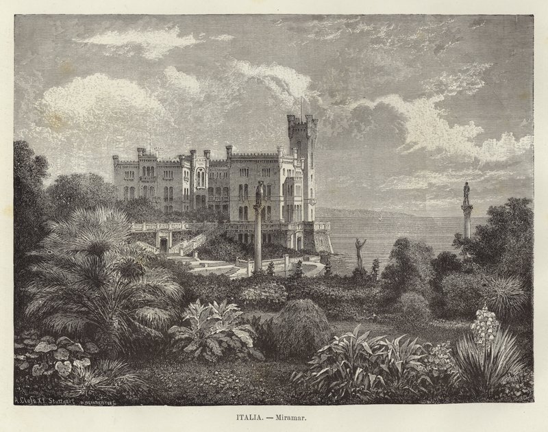 Italy - Miramare Castle by Adolf Closs