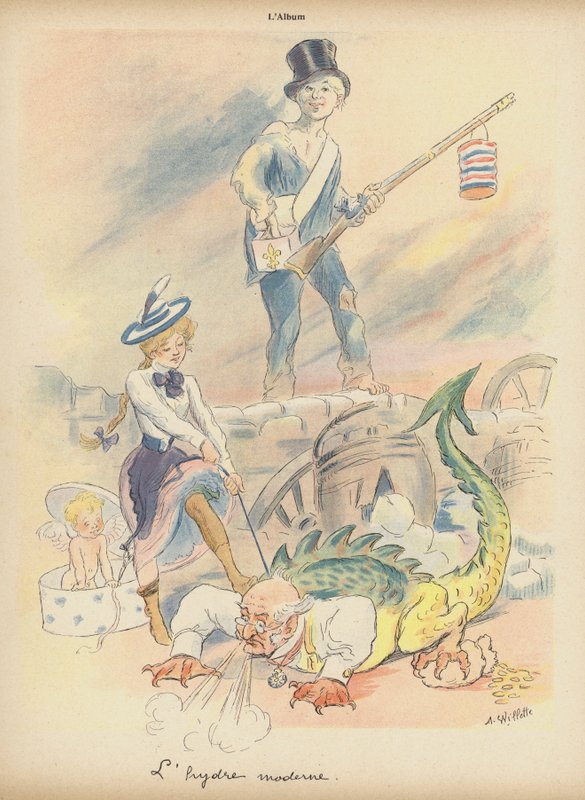 The Modern Hydra by Adolphe Leon Willette