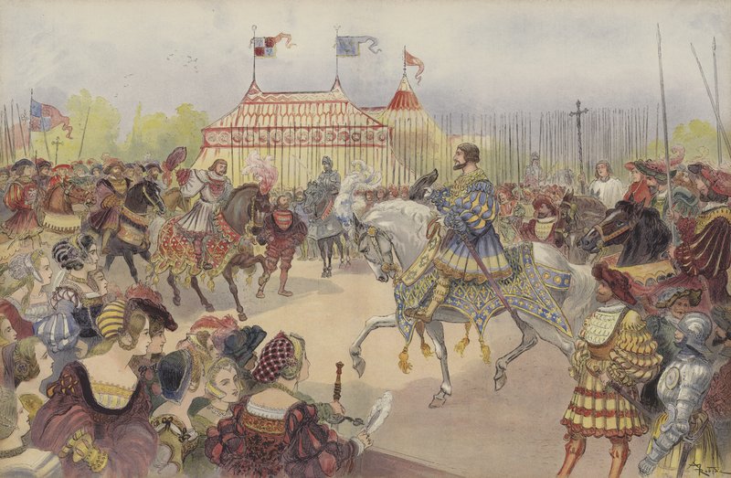 Meeting at the Field of the Cloth of Gold by Albert Robida