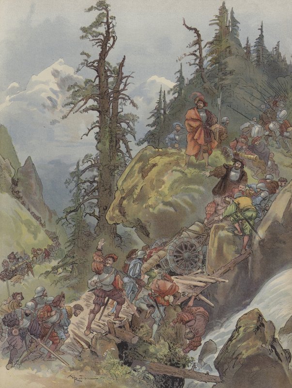 The Passage of the Alps by Albert Robida