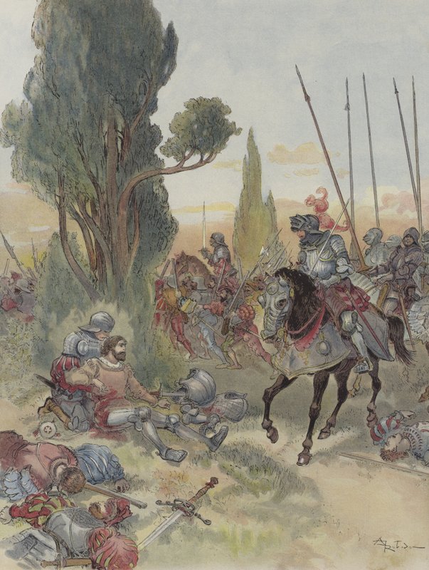 Death of Bayard by Albert Robida