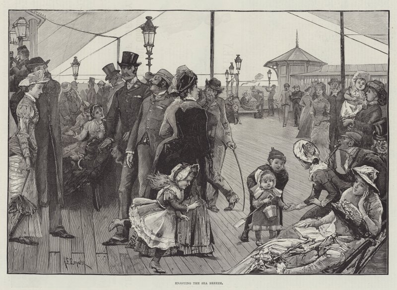 Enjoying the Sea Breeze by Alfred Edward Emslie