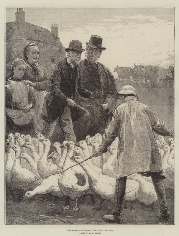The Goose Club Committee by Alfred Edward Emslie