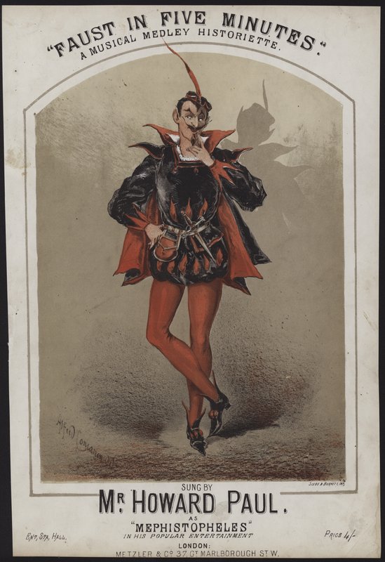 Faust In Five Minutes, Howard Paul, Mephistopheles by Alfred Concanen