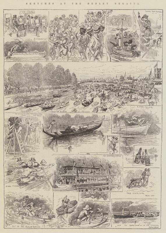 Sketches at the Henley Regatta by Alfred Courbould