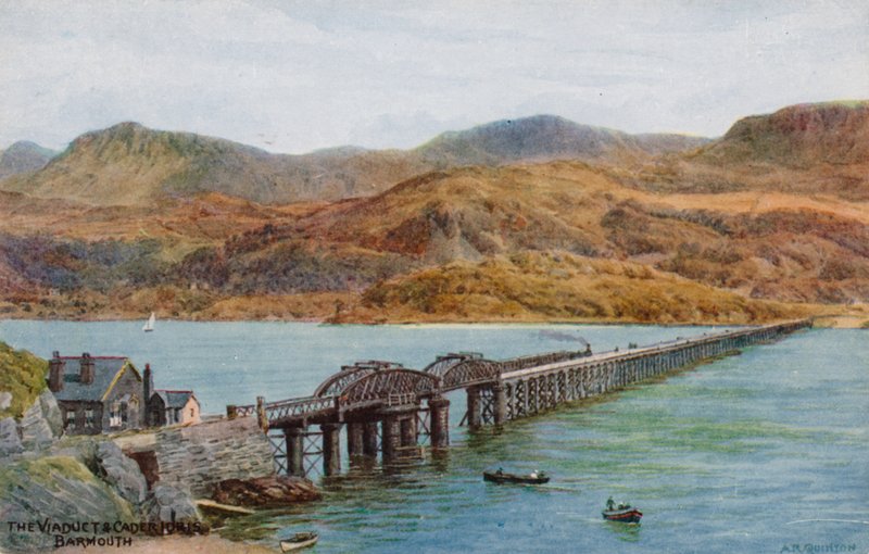 The Viaduct and Cader Idris, Barmouth by Alfred Robert Quinton