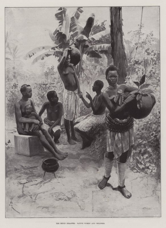 The Benin Disaster, Native Women and Children by Amedee Forestier