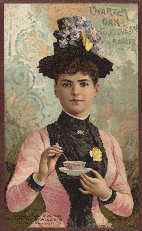 Lady Stirring Teacup by American School