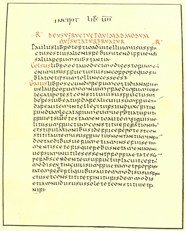 Page from the Pandects of Justinian by American School