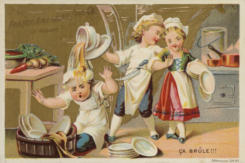 Spilling Soup on Kitchen-Hand! by American School