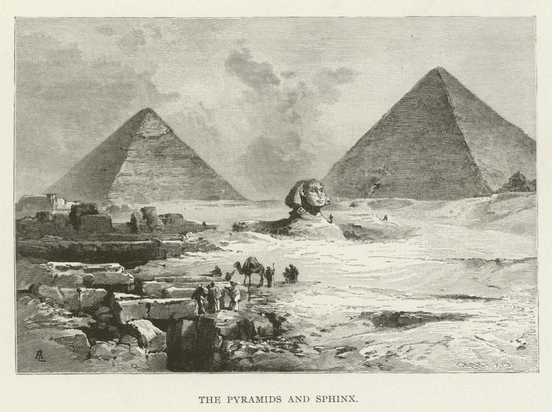 The Pyramids and Sphinx by American School