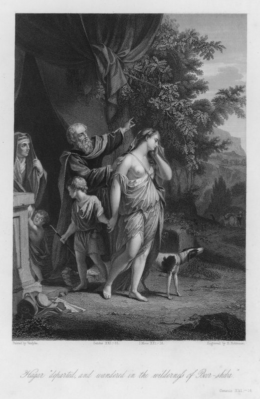 Hagar Rejected, Genesis XXI by Anthony van (after) Dyck