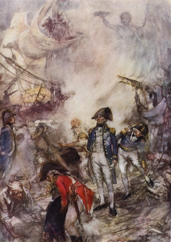 Nelson at Trafalgar by Arthur David McCormick