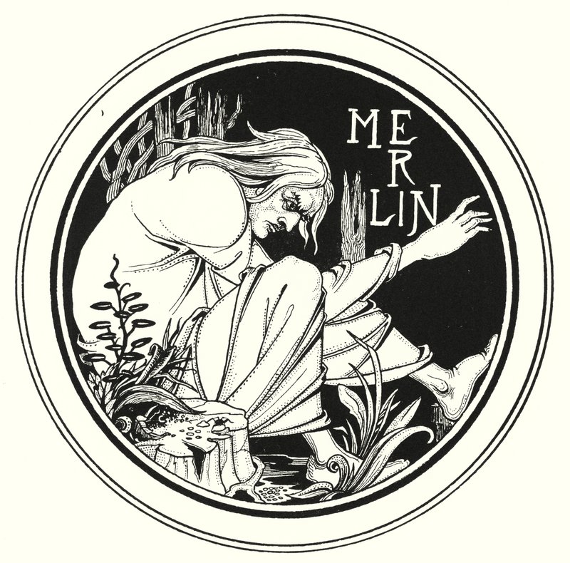 Merlin by Aubrey (after) Beardsley