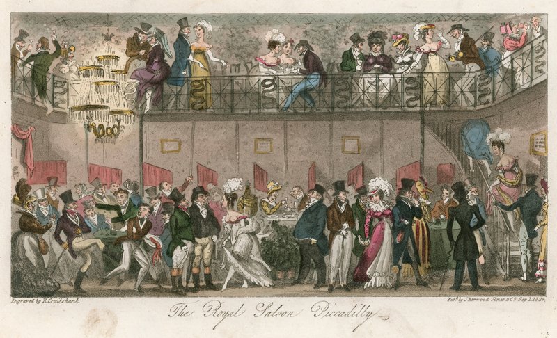 The Royal Saloon, Piccadilly by Carl Georg Adolph Hasenpflug