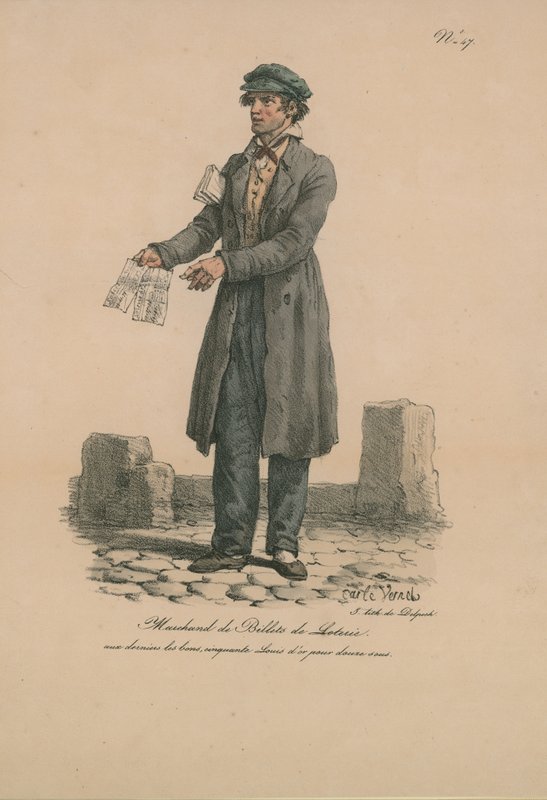 Lottery Ticket Sellers by Carle Vernet