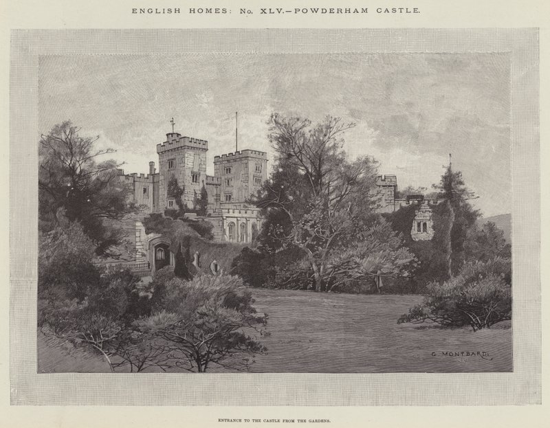 Powderham Castle by Charles Auguste Loye