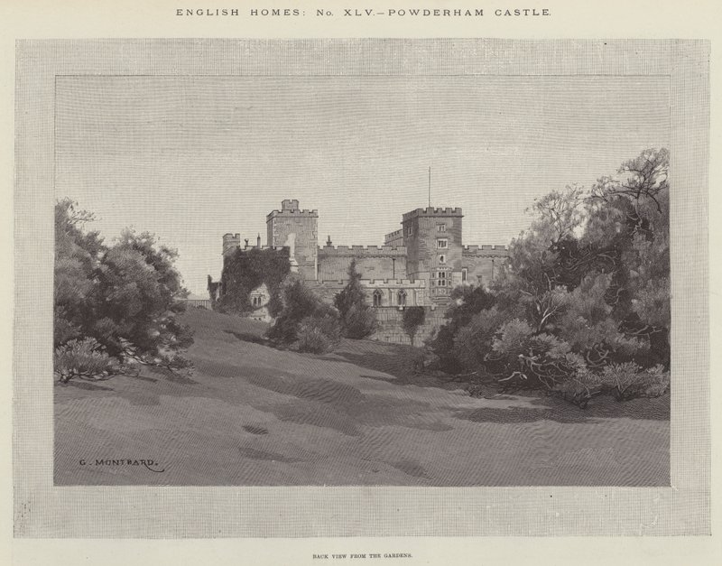 Powderham Castle by Charles Auguste Loye
