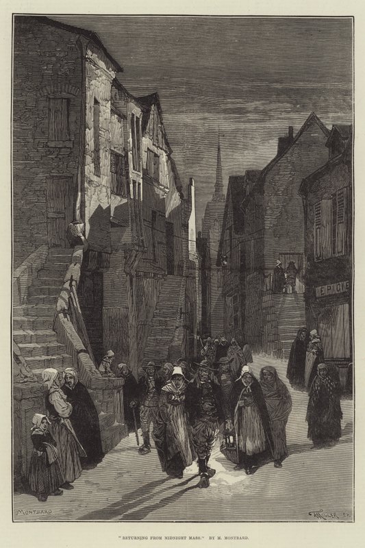 Returning from Midnight Mass by Charles Auguste Loye