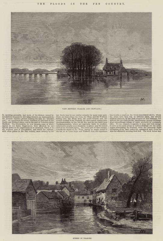 The Floods in the Fen Country by Charles Auguste Loye