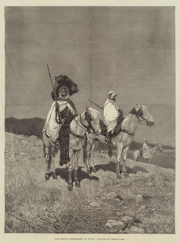 The French Expedition to Tunis, Outpost of Irregulars by Charles Auguste Loye