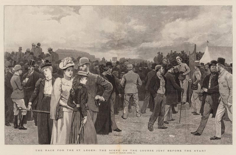 The Race for the St Leger, the Scene on the Course Just Before the Start by Charles Green
