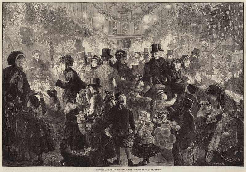 Lowther Arcade at Christmas Time by Charles J. Staniland