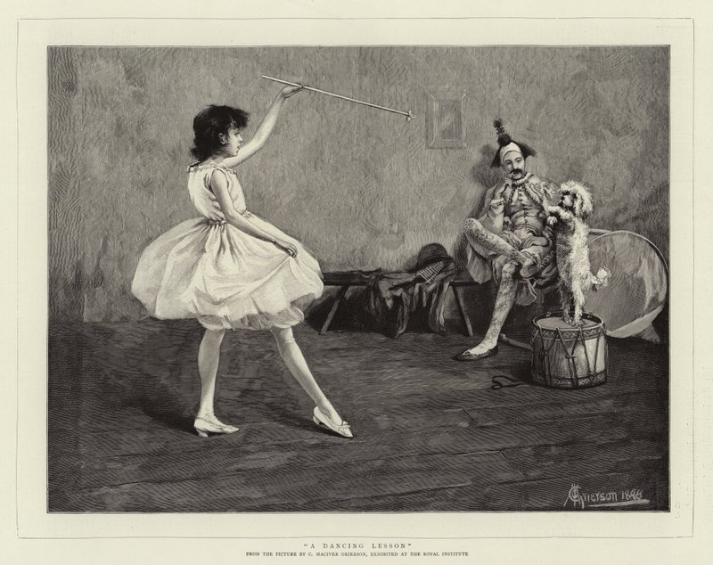 A Dancing Lesson by Charles MacIvor or MacIver Grierson