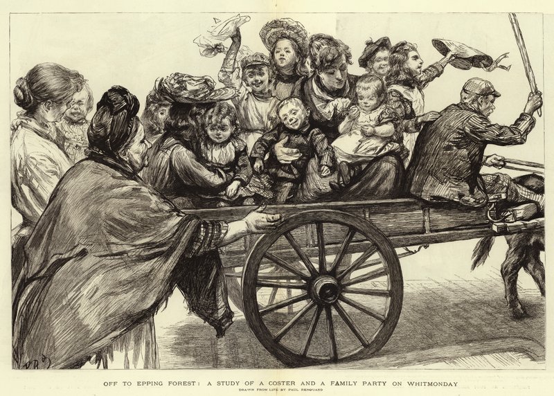 Off to Epping Forest, a Study of a Coster and a Family Party on Whitmonday by Charles Paul Renouard
