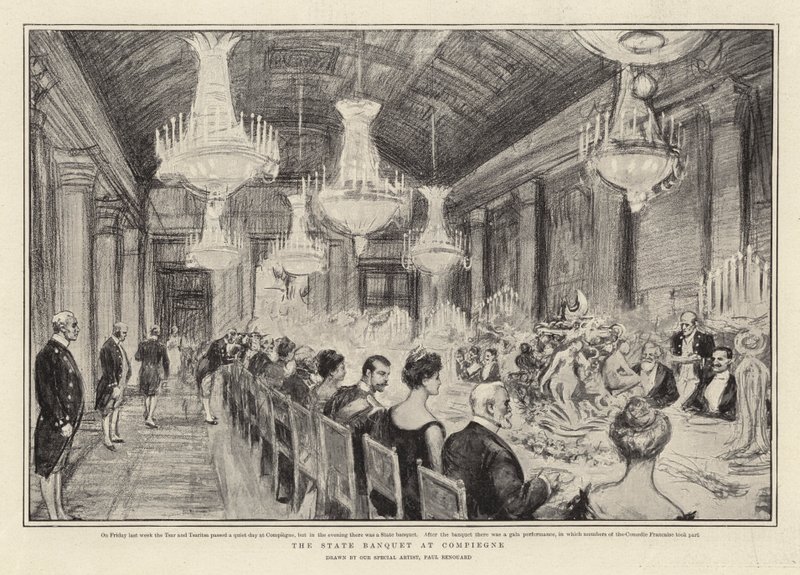 The State Banquet at Compiegne by Charles Paul Renouard