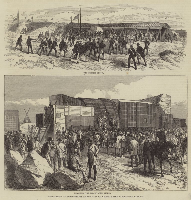 Experiments at Shoeburyness on the Plymouth Breakwater Target by Sir John Charles Robinson