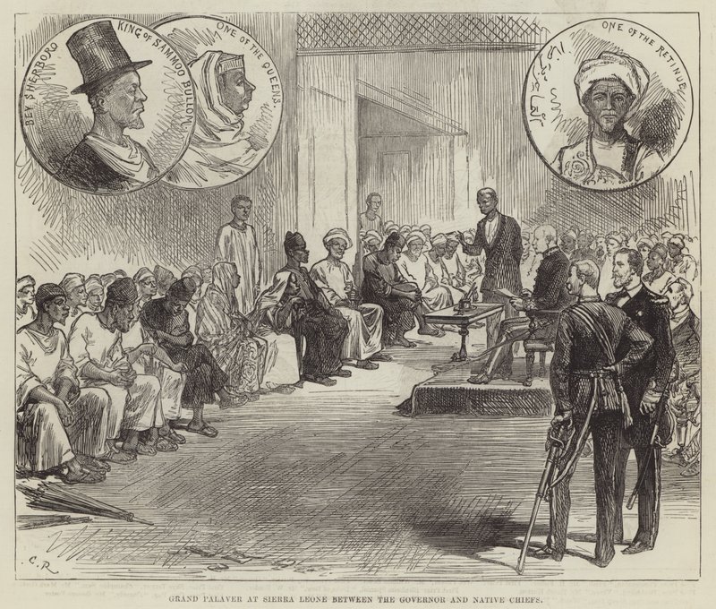 Grand Palaver at Sierra Leone between the Governor and Native Chiefs by Sir John Charles Robinson