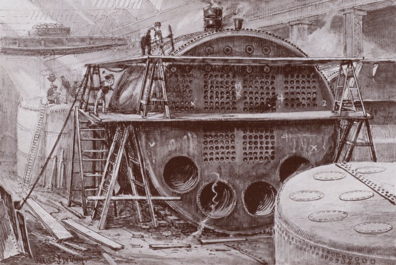 Making the boilers by Charles John de (after) Lacy
