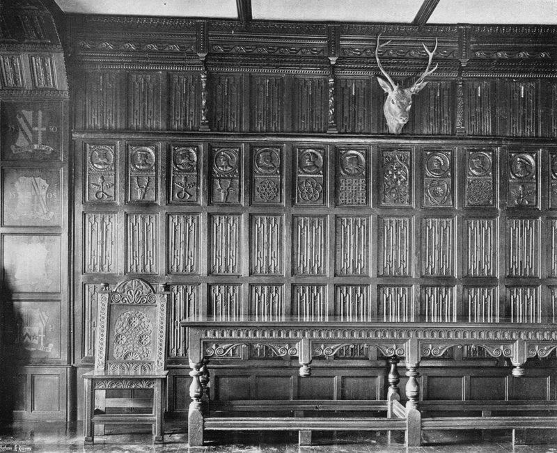 The Linen-Pattern Panelling of the Dining-Room by Charles Latham