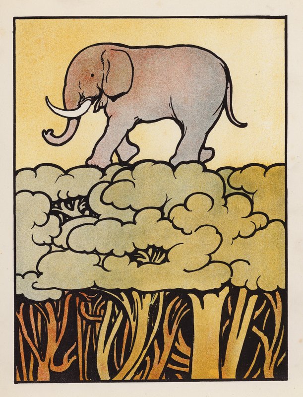 Nonsense: Elephant crossing the wood by Charles Robinson