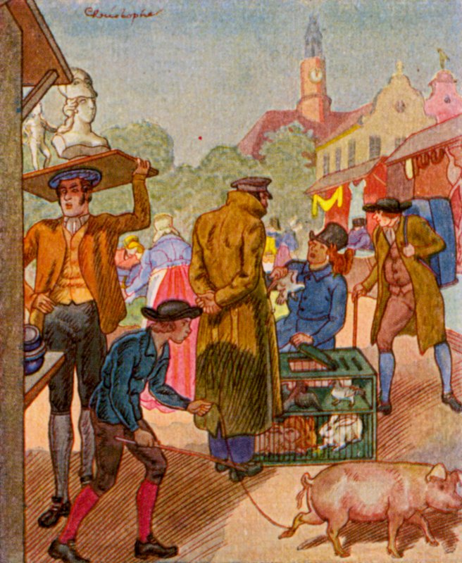 Weekly Market by Christophe (1856 1945)