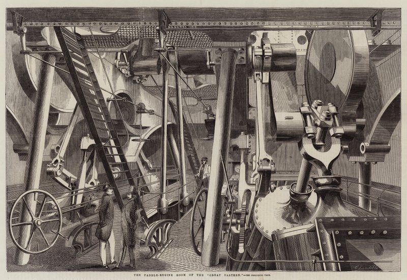 The Paddle-Engine Room of the Great Eastern by Ebenezer Landells