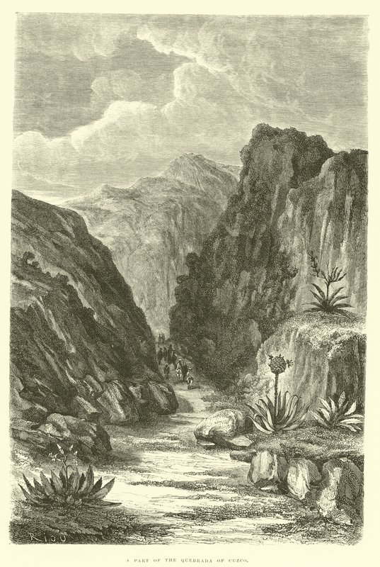 A Part of the Quebrada of Cuzco by Edouard Riou
